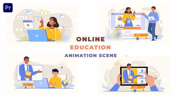 Online Education Concept - VideoHive 43660440