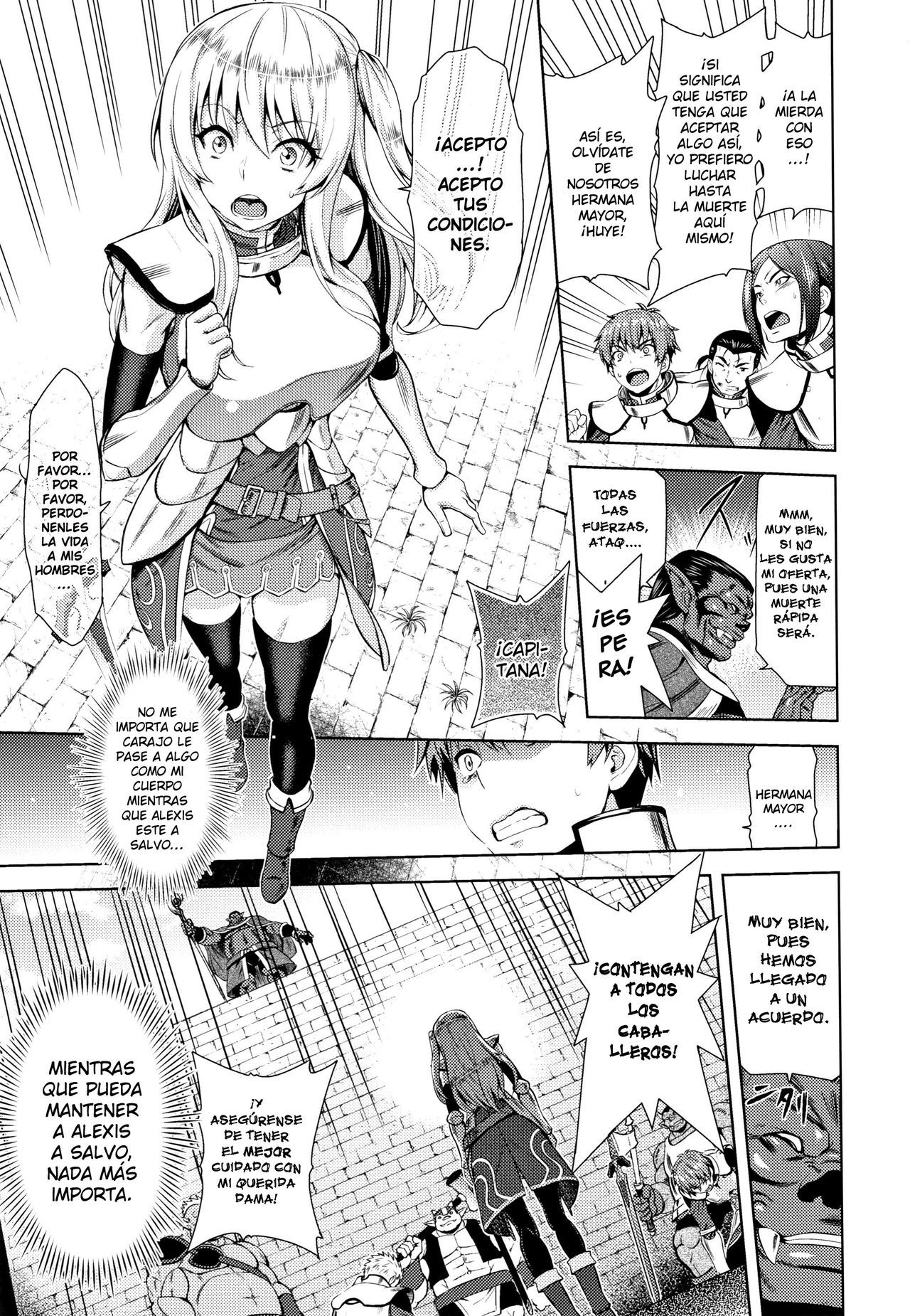 [Yamada Gogogo] Erona -Orc no Inmon ni Okasareta Onna Kishi no Matsuro-  Erona -La Caída de una Hermosa Guerrera Maldecida con la Lasciva Marca de un Orco + Epílogo [Spanish] {meiwow + k