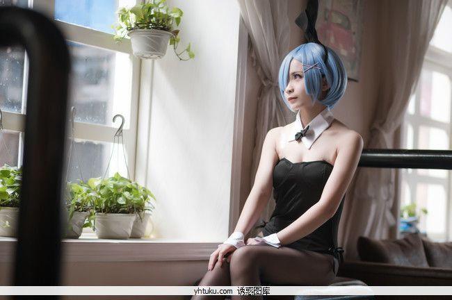 cosplay福利:萌萌哒黑丝蕾姆兔女郎全(1)