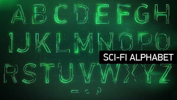 Animated Sci-fi Alphabet - VideoHive 8406308
