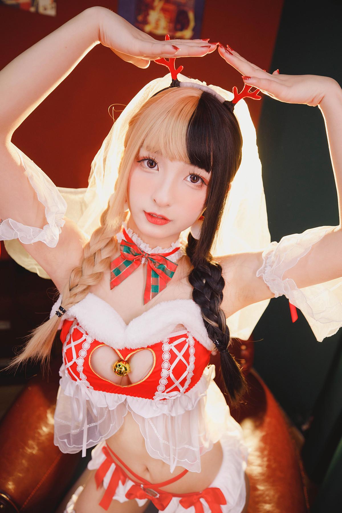 Cosplay 神楽坂真冬 绝对企画-圣诞小鹿《鹿の恩返し》 Set.01(6)