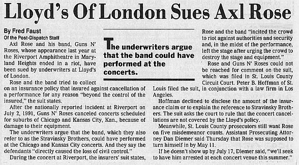 1992.07.10 - The St. Louis Post-Dispatch - Lloyd’s Of London Sues Axl Rose NcYNIE0o_o