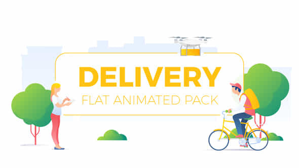 Delivery Flat Animated Pack - VideoHive 25475177