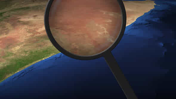 Loupe Finds Mogadishu City On The Map - VideoHive 32356434
