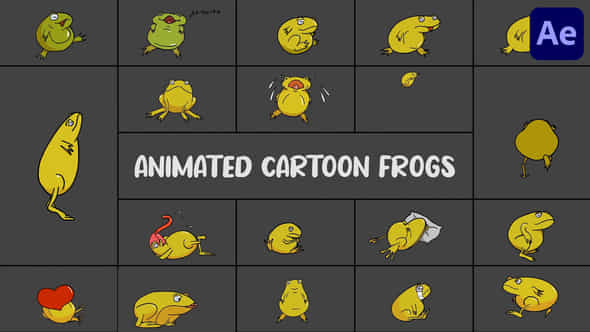 Animated Cartoon Frogs For After Effects - VideoHive 54100217