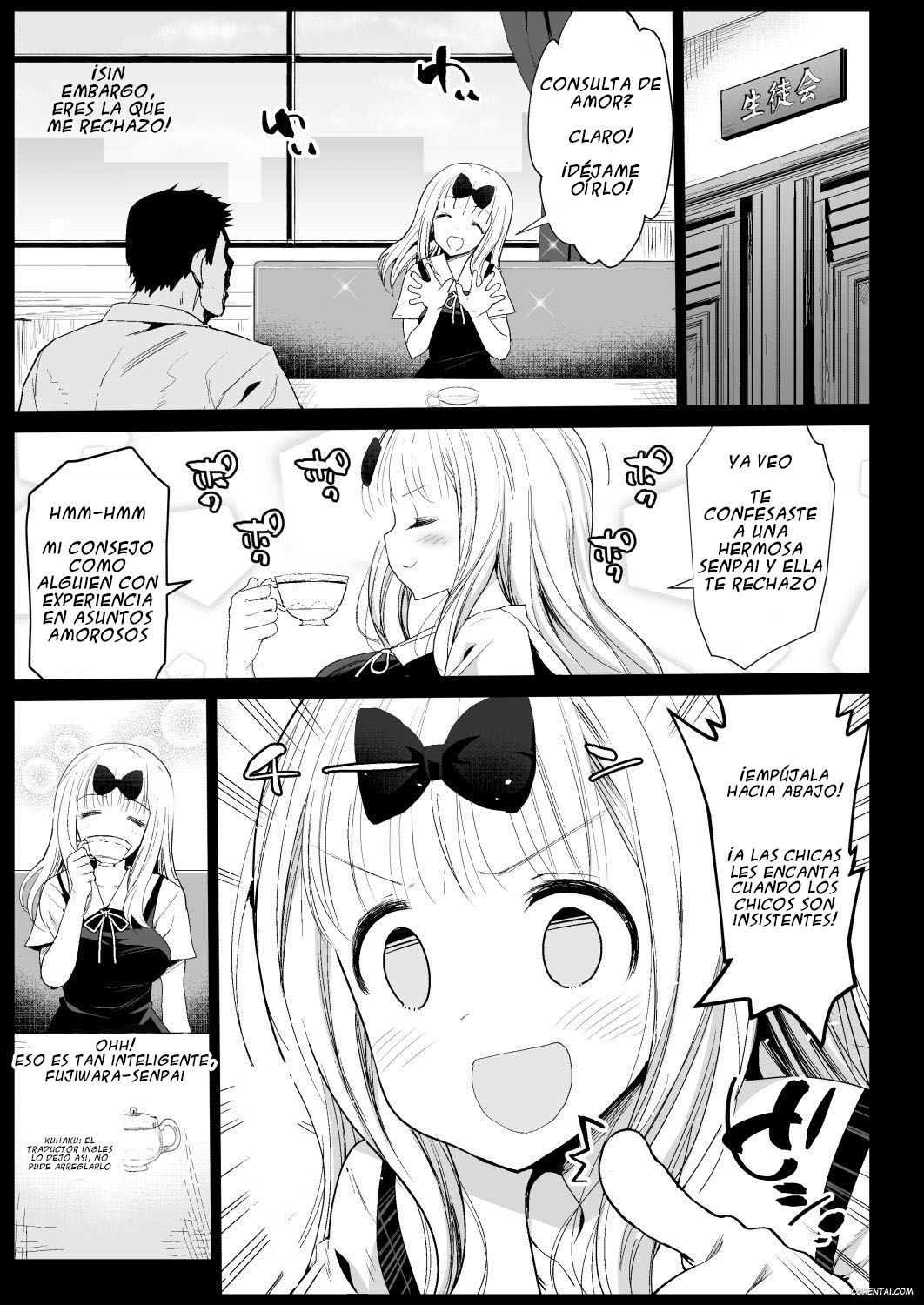 Fujiwara Senpai wa Sukidarake (Kaguya-sama wa Kokurasetai) xxx comics manga porno doujin hentai español sexo 