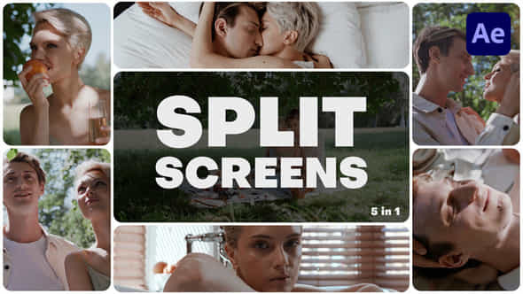 Multiscreen Transitions Split Screen - VideoHive 49368944