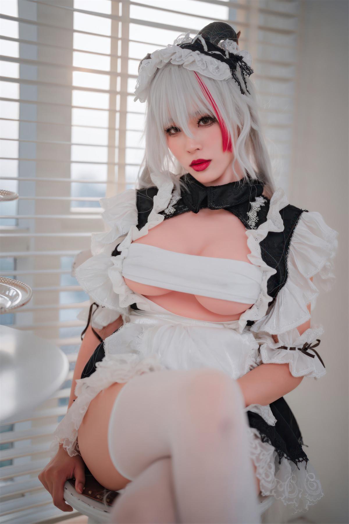 Cosplay 轩萧学姐 碧蓝航线 埃吉尔女仆(44)