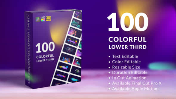 100 Colorful Lower - VideoHive 36177746