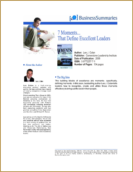 7 Moments...that define excellent leaders.cdr - Lee J. Colan