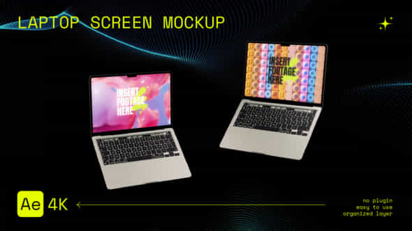 Laptop Screen Mockup - VideoHive 57446536