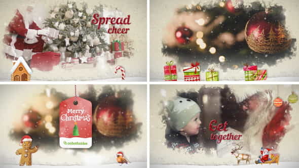 Christmas Watercolored Slideshow - VideoHive 25089421