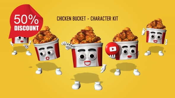 Chicken Bucket - Character Kit - VideoHive 27042481