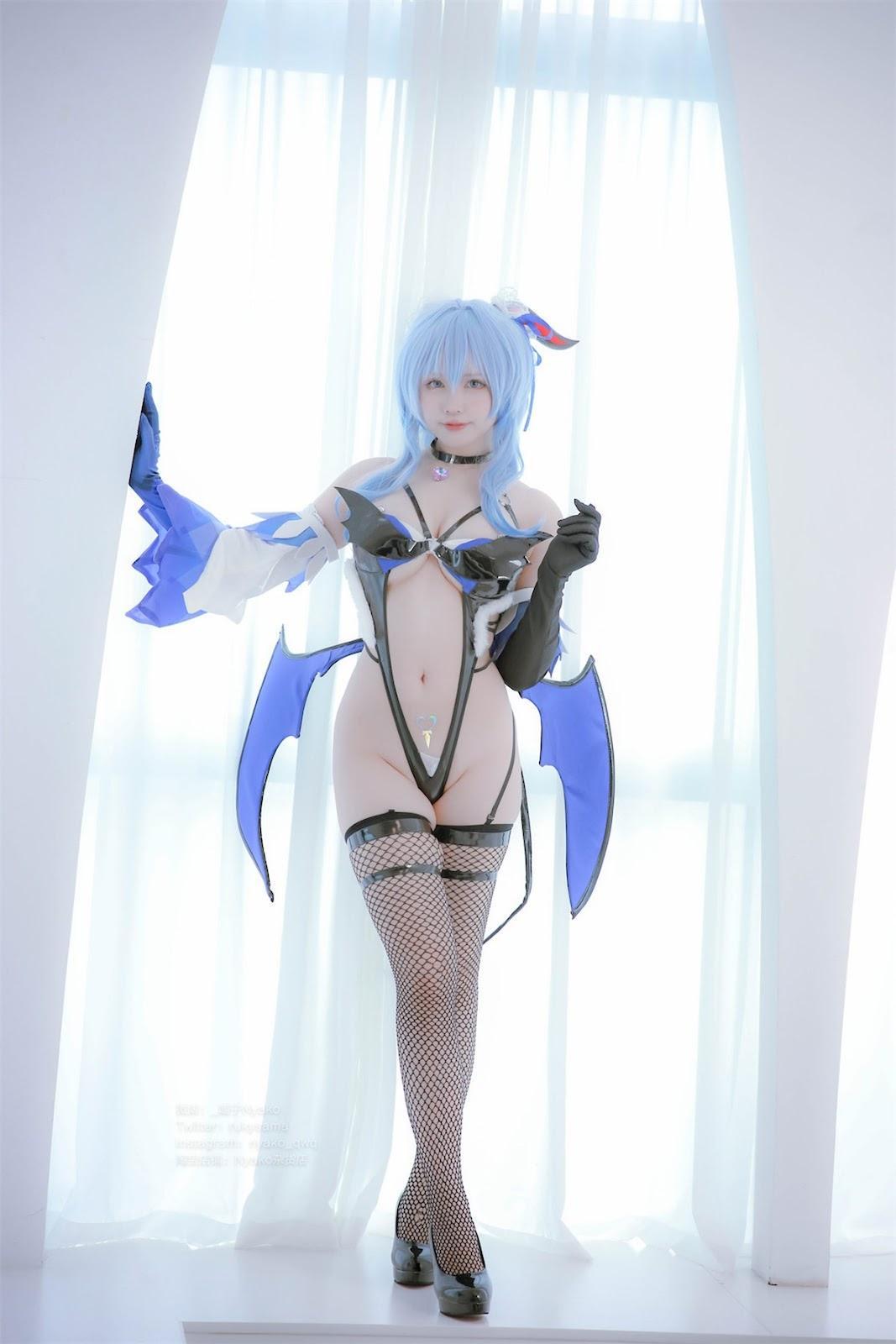 Cosplay Nyako喵子 原神 甘雨魅魔(8)