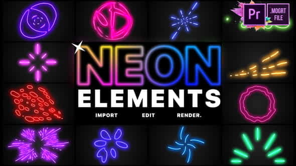 Neon Elements | Premiere Pro - VideoHive 24569902