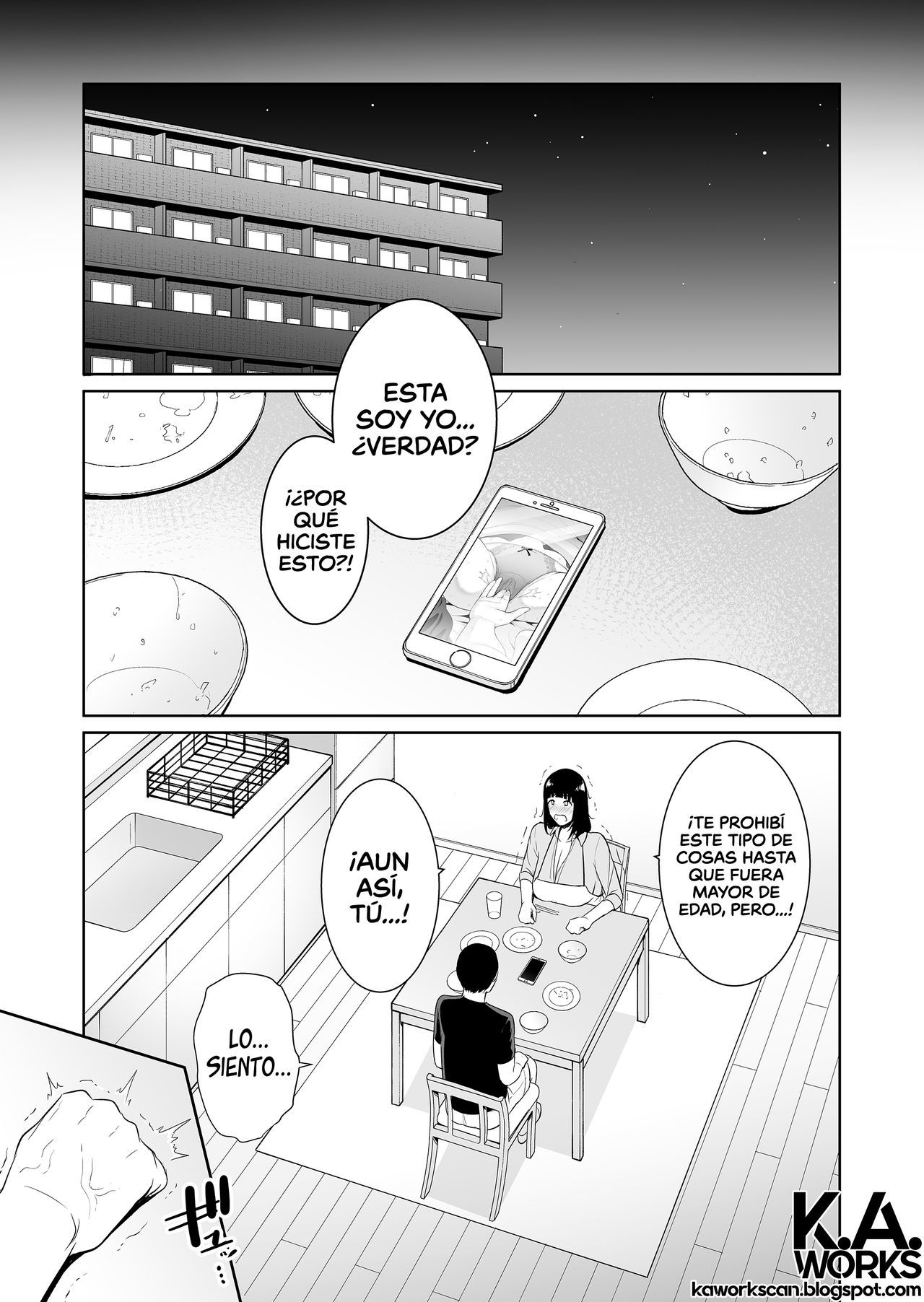 [Misaki (gonza)] Musuko ni Matagaru Hi ~Haha to Musuko no Hamedori Kiroku~  El día que monté a mi hijo ~Un registro de las aventuras sexuales de una madre y su hijo~ [Spanish] [K.A. Work