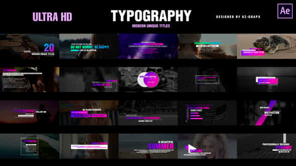 Modern Unique Titles For After Effects Gradient Colors - VideoHive 24030476