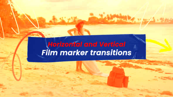 Film Marker Transitions - VideoHive 57642523