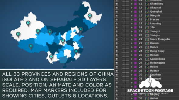 China Map Kit - VideoHive 17854136