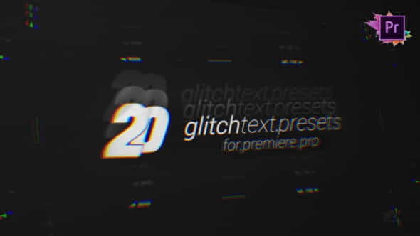 20 Glitch Text Presets Pack - VideoHive 26974957