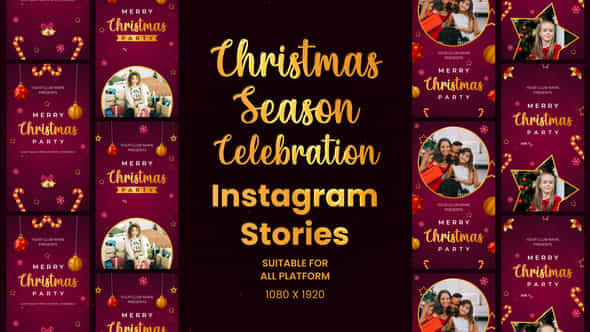 Christmas Season Celebration Instagram Stories Christmas Opener - VideoHive 55712767