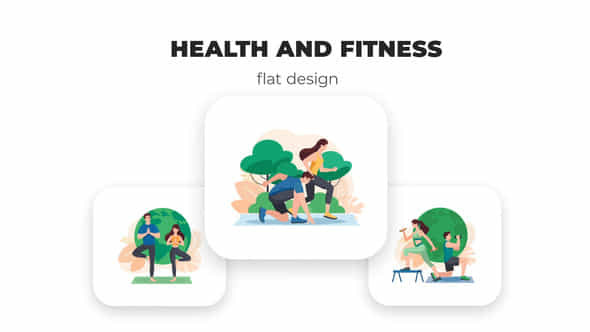 Health And Fitness Flat Design - VideoHive 54160011