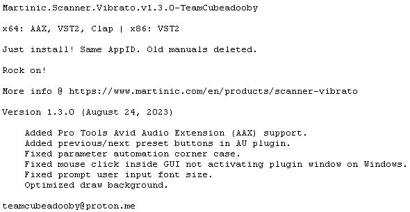 Martinic Scanner Vibrato v1.3.0-TeamCubeadooby