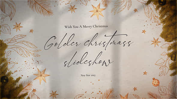 Golden Christmas Slideshow - VideoHive 41954520