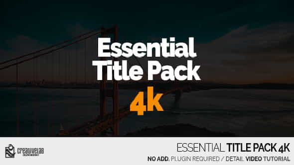 Essential Title Pack 4K - VideoHive 20549269