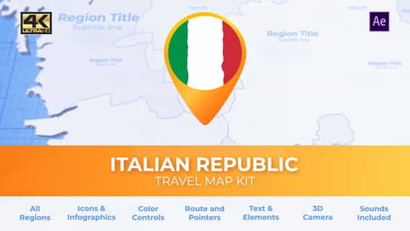 Italy Map - Italian Republic - VideoHive 29819108