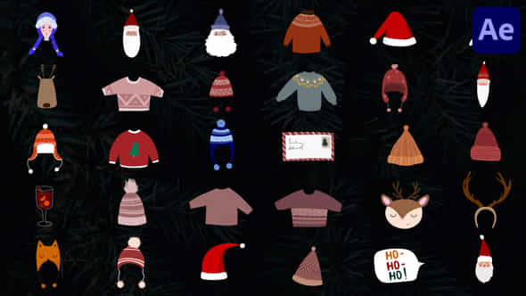 Christmas Hats And - VideoHive 42313412