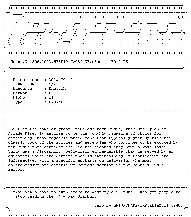 Uncut.No.306.2022.HYBRiD.MAGAZiNE.eBook LiBRiCiDE