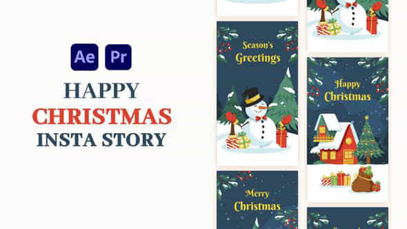 Merry Christmas Instagram Story - VideoHive 55654655