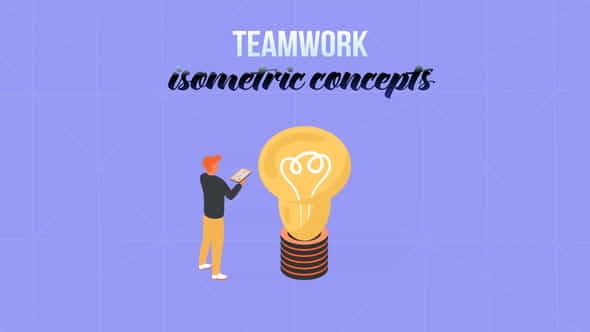 Teamwork - Isometric Concept - VideoHive 28232002