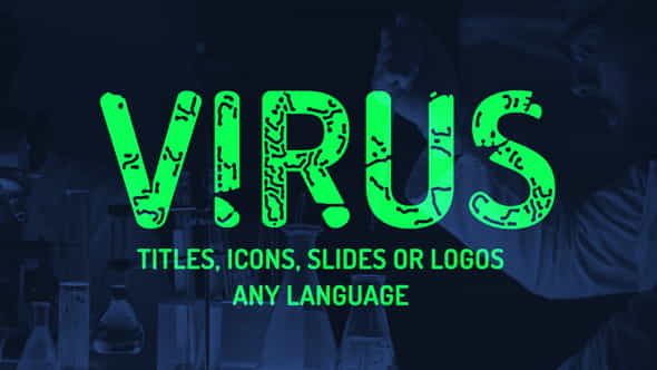 Virus titles logo icons reveal. - VideoHive 25737875