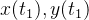 x(t_1), y(t_1)