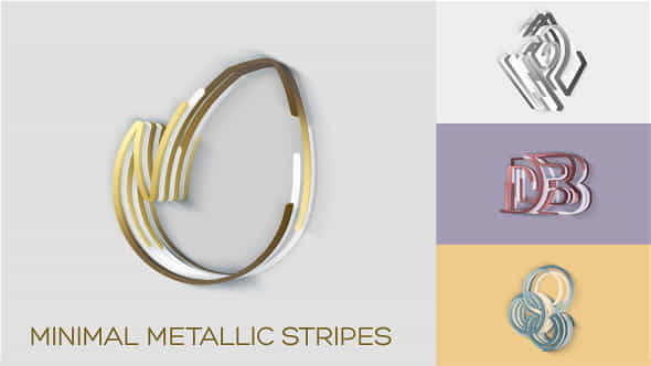 Minimal Metallic Stripes Reveals - VideoHive 20766995
