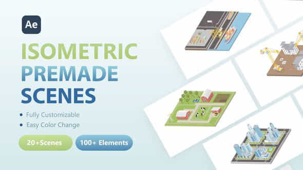 3D Isometric Scenes - VideoHive 54280034