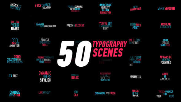 50 Typography Scenes - VideoHive 22114897