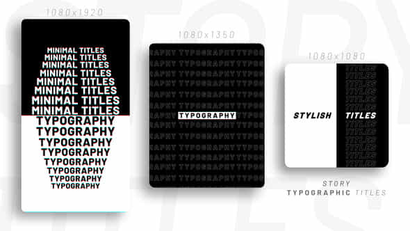 Instagram Typography Titles - VideoHive 45529778