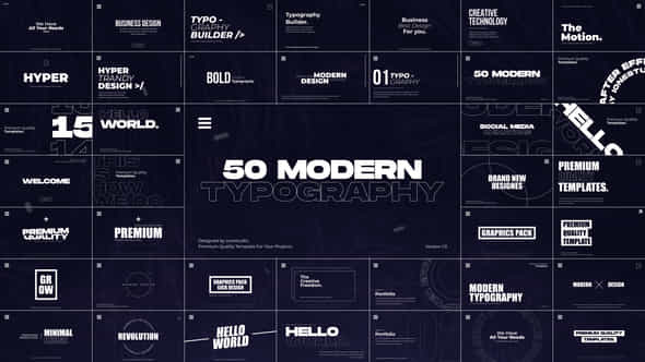 50 Modern Titles - VideoHive 47753778