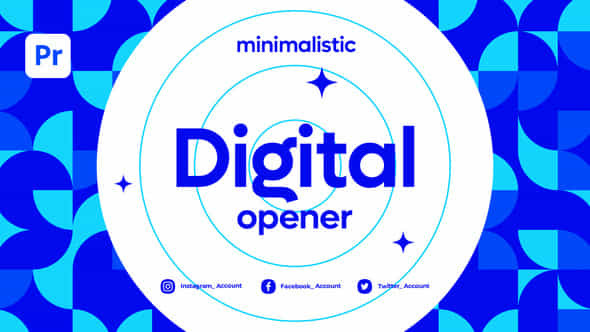 Minimalistic Digital Opener For Premier Pro - VideoHive 51947297