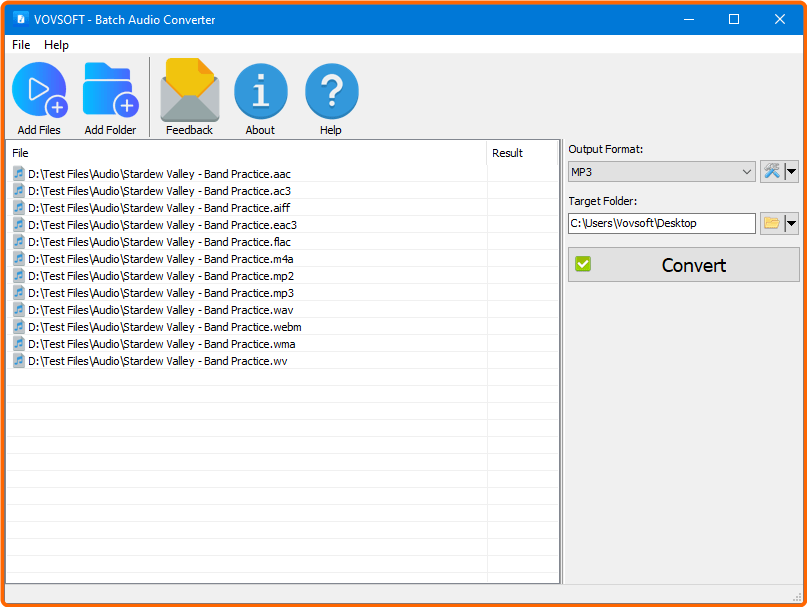 VovSoft Batch Audio Converter 1.1