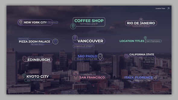 Location Line Titles V2 - VideoHive 59121579