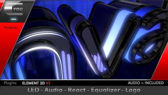LED Audio React Equalizer Logo - VideoHive 17469448