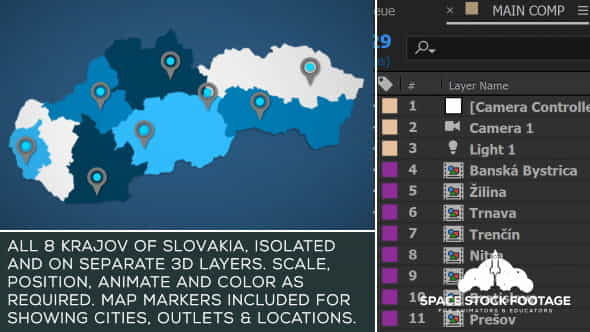 Slovakia Map Kit - VideoHive 20955697