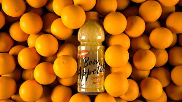 Orange Juice Bottle Label Mockup - VideoHive 30169025