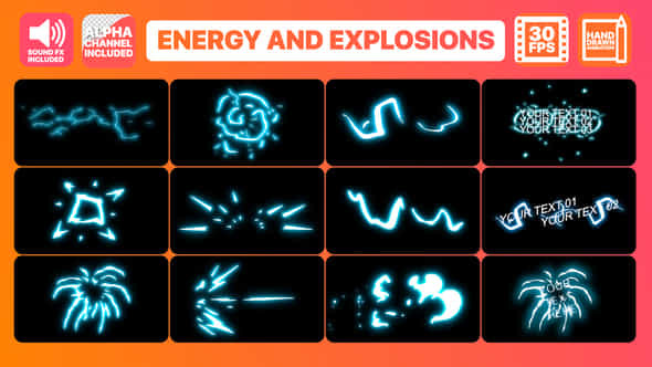 Energy And Explosion Elements Titles - VideoHive 22553706
