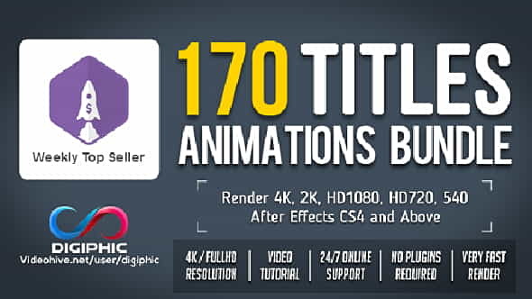 170 Titles Animations Bundle | Corporate - VideoHive 16931322