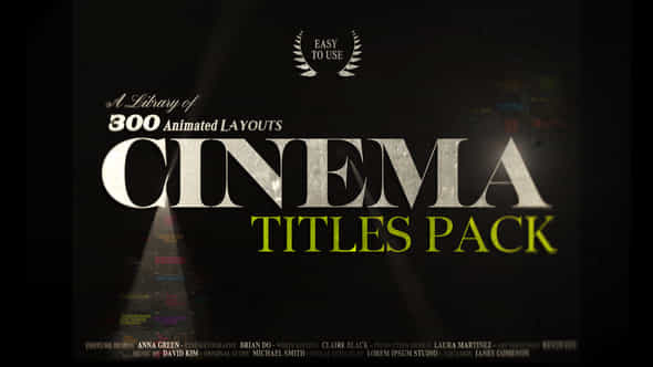 Cinematic Movie Titles Pack For After Effects 300 Unique Responsive Film Typography Layouts - VideoHive 56929974